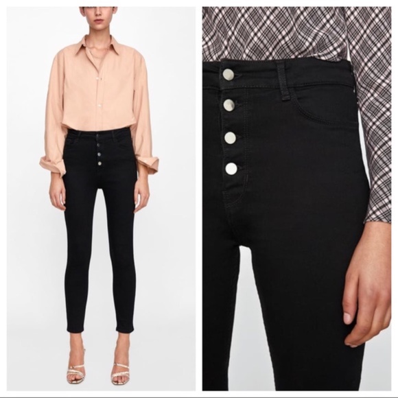 Zara Denim - Zara 11” High Waisted Skinny Jeans EU 34 / US 2